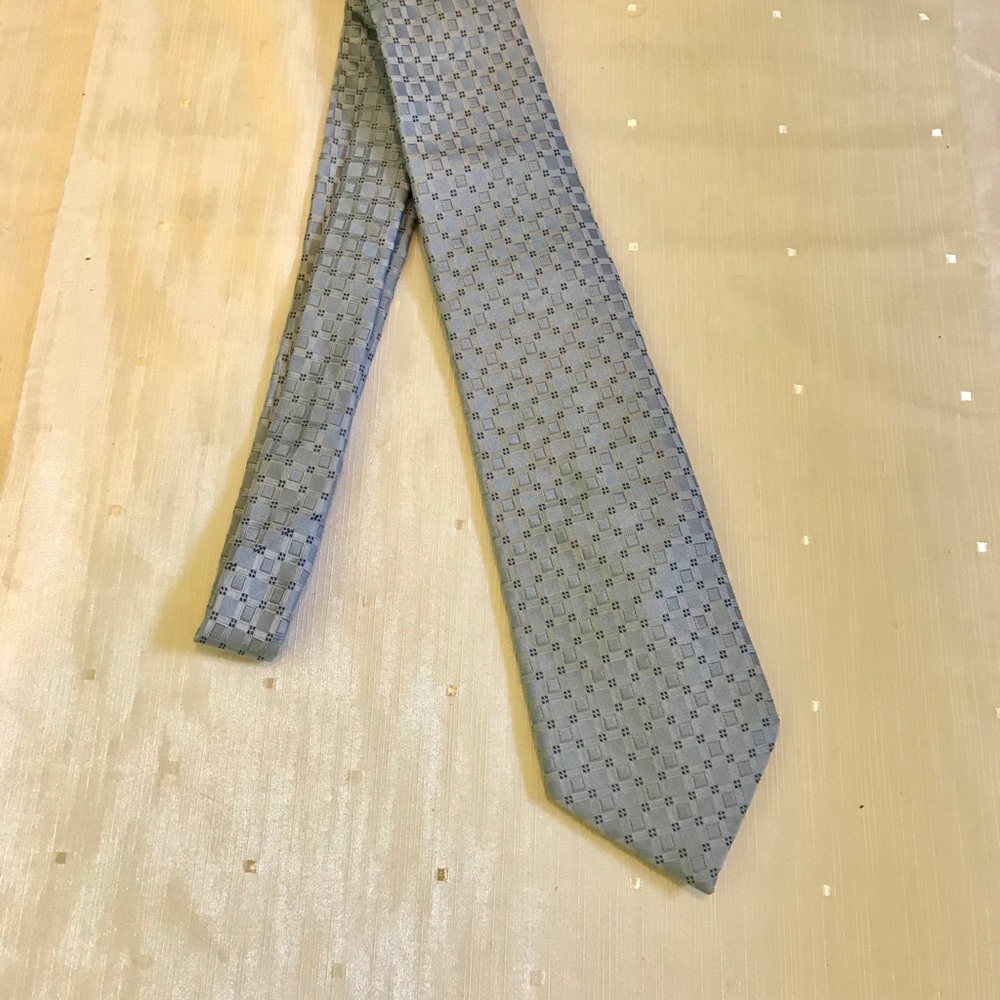 Valentino Silk Tie Grey/silver